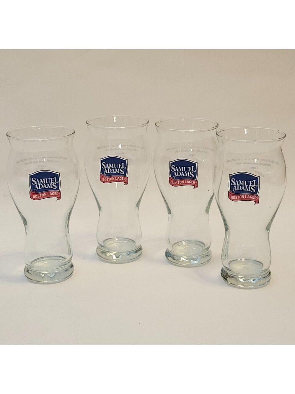 SAMUEL ADAMS BOSTON LAGER PINT GLASS SET of 4 NEW